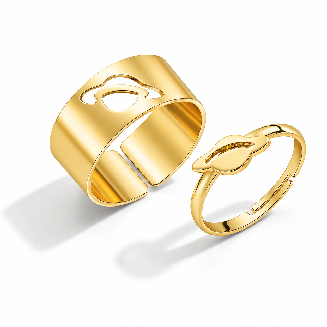 Butterfly Charm Ring Set