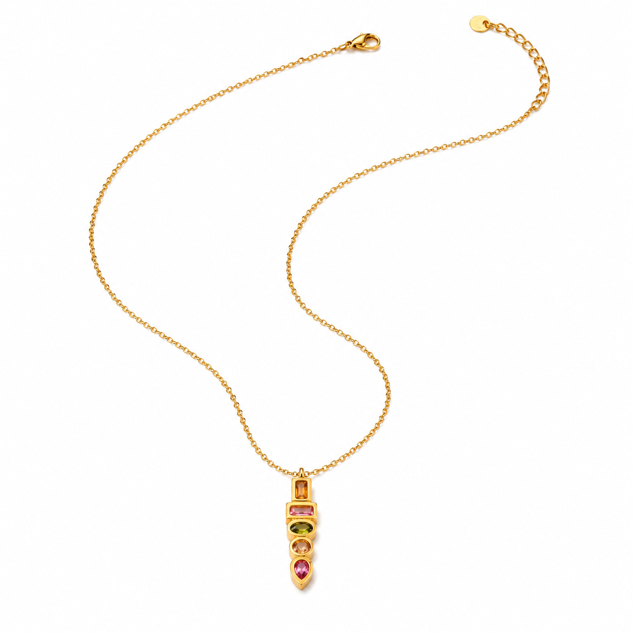 Celestial Star Layered Necklace – 18K Gold Plated Moon & Star Pendant