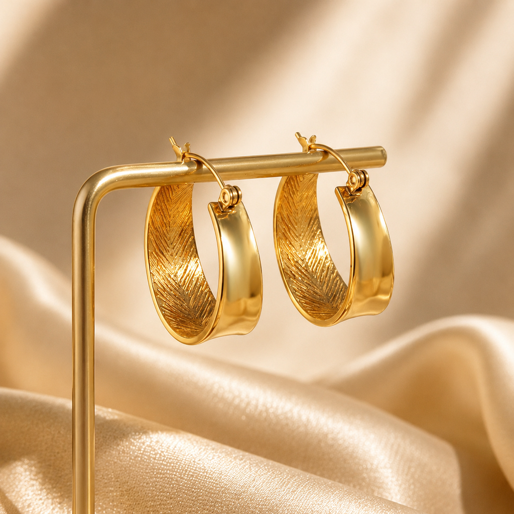 Geometric Gold Hoop Earrings – Modern Luxury Collection