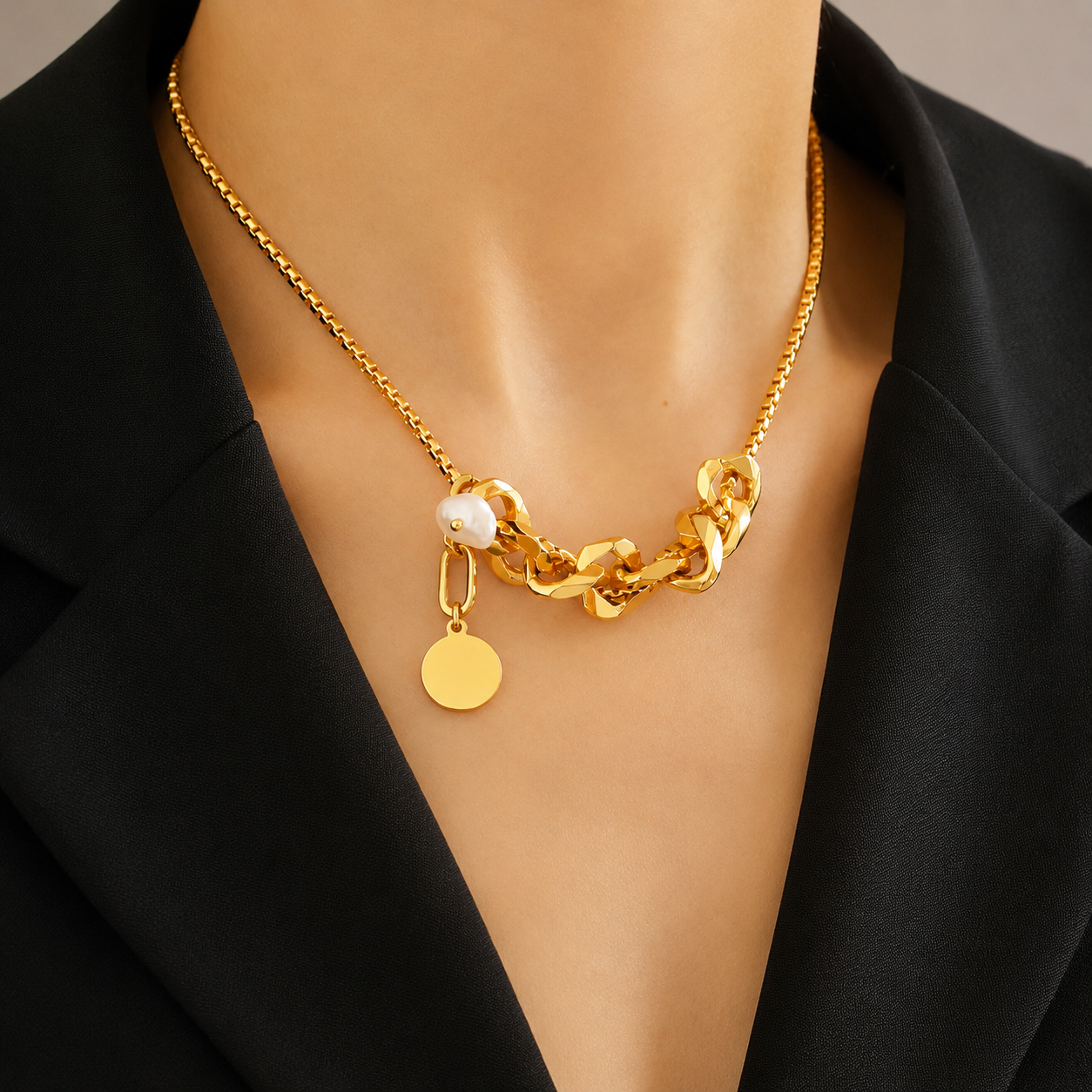 Luxe Chain Choker Necklace
