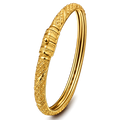 Luxe Gold Textured Bangle Set – 24K Gold Plated Statement Bracelets