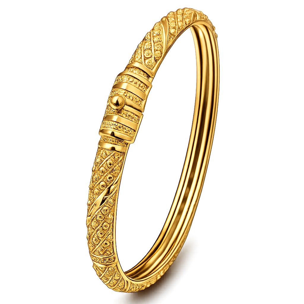 Luxe Gold Textured Bangle Set – 24K Gold Plated Statement Bracelets