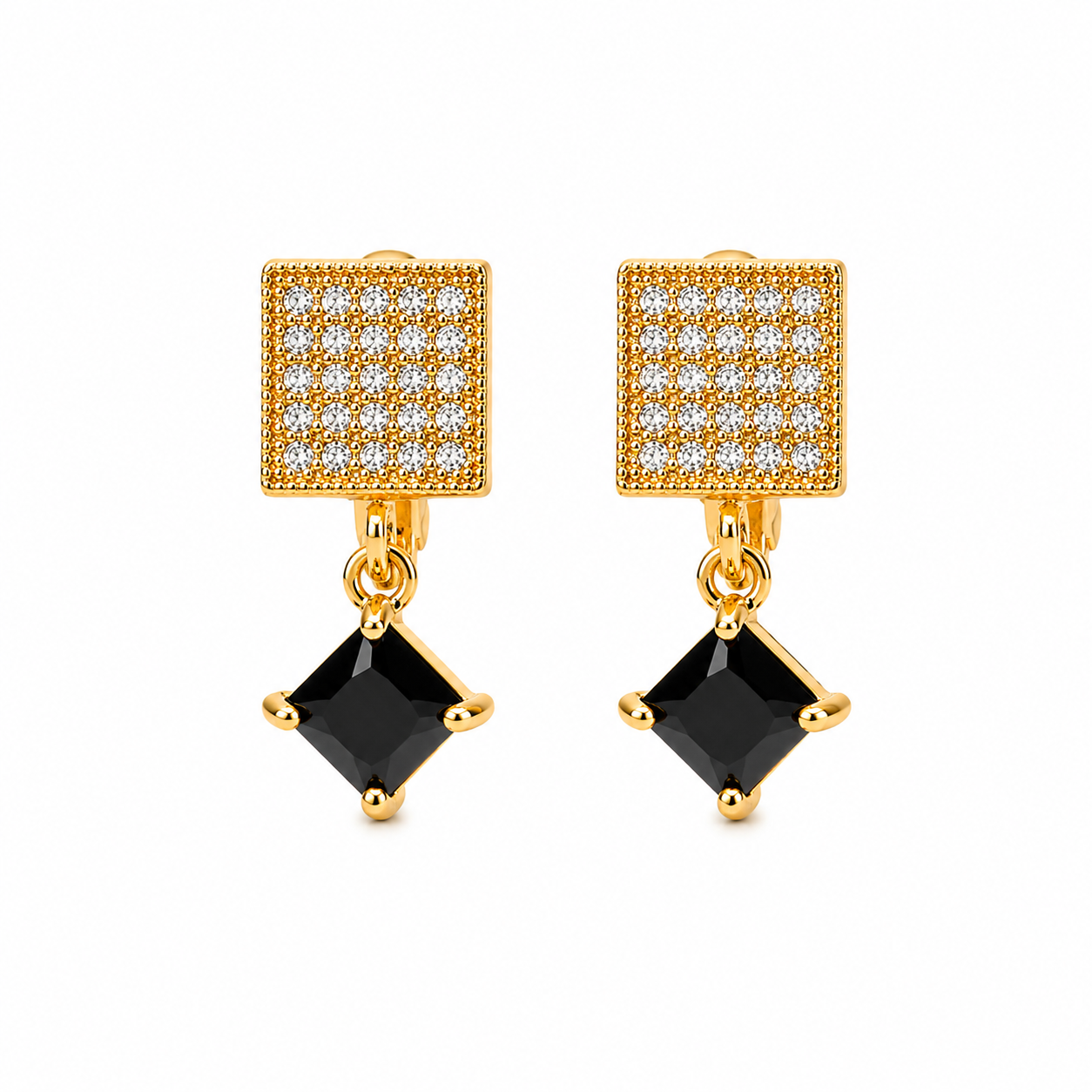 Mosaic Square Crystal Earrings