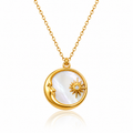 Moon Pearl Pendant Necklace