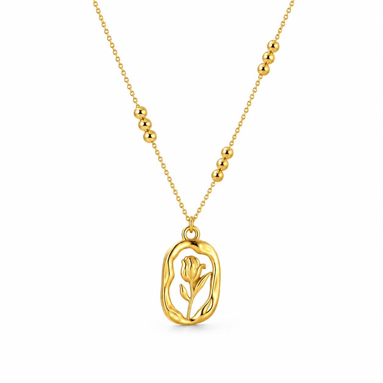 Rose Bloom Pendant Necklace