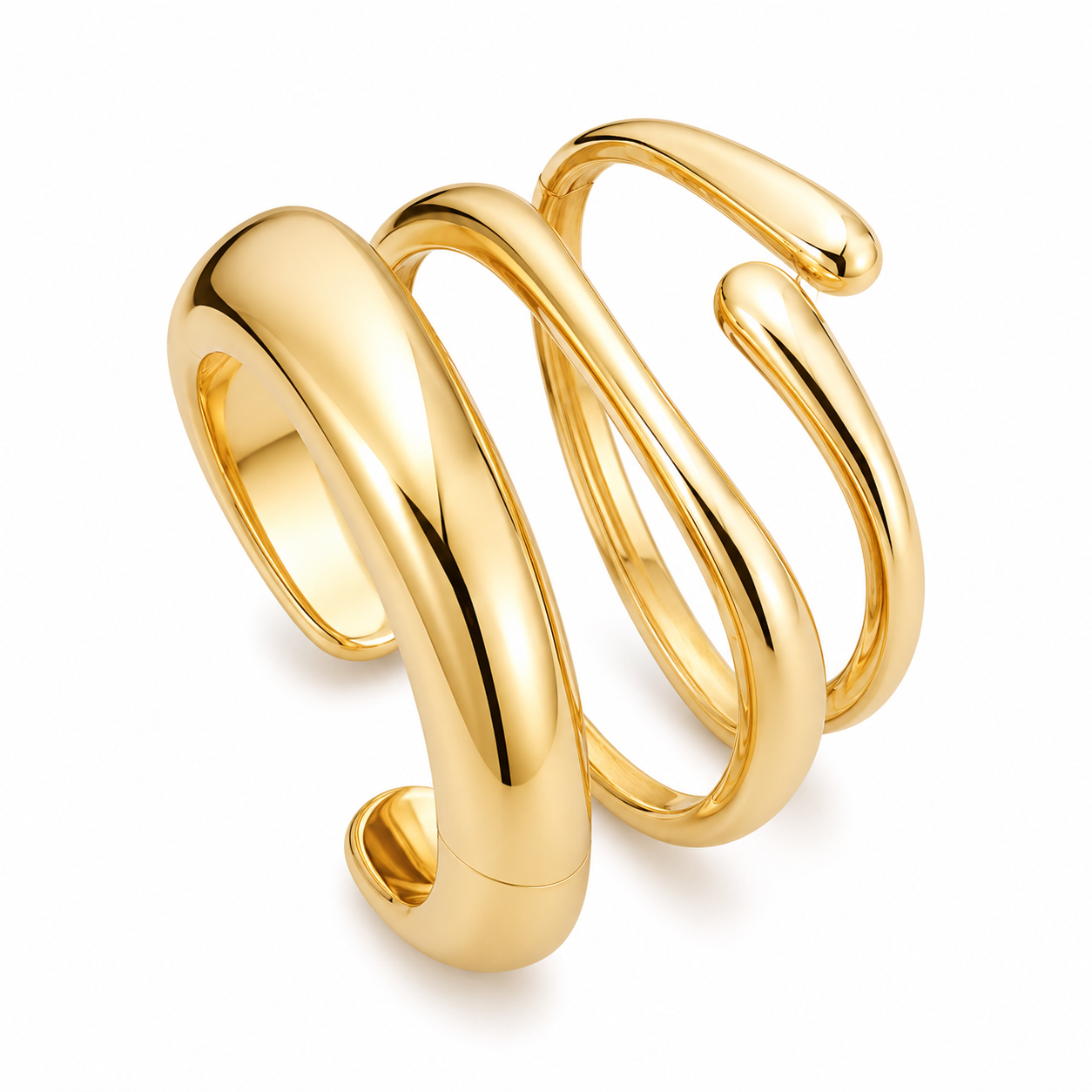 Sculpted Cuff Bangle – Modern Luxury Statement Bracelet