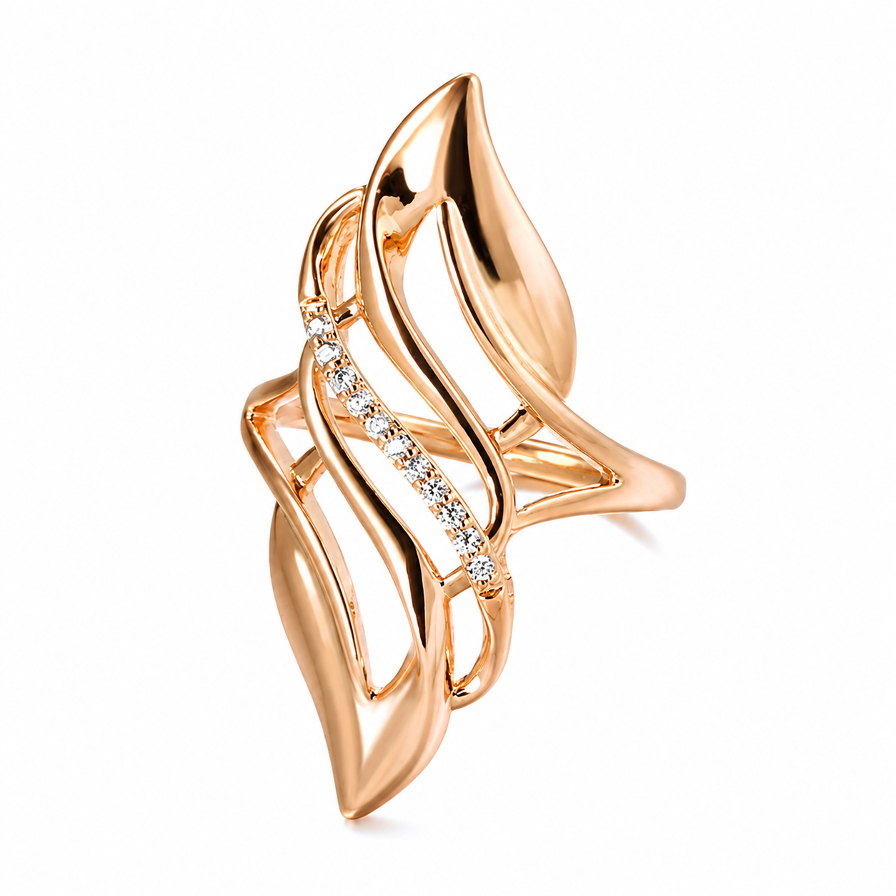 GoldAura™ Rose Flame Ring
