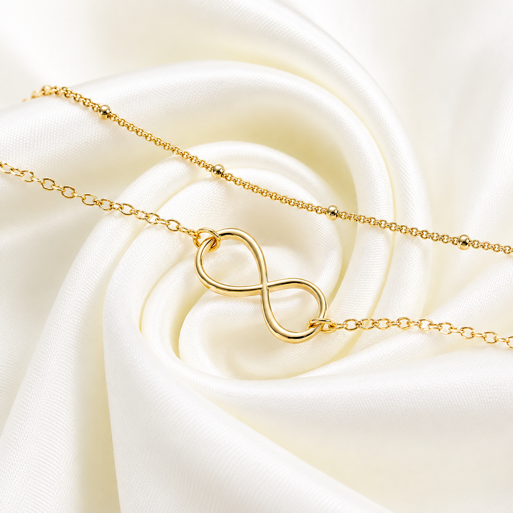 Infinity Layered Bracelet – 14K Gold Filled Adjustable Chain Bracele