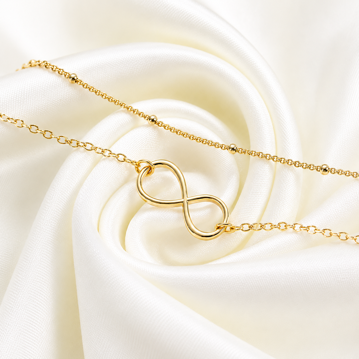 Infinity Layered Bracelet – 14K Gold Filled Adjustable Chain Bracele