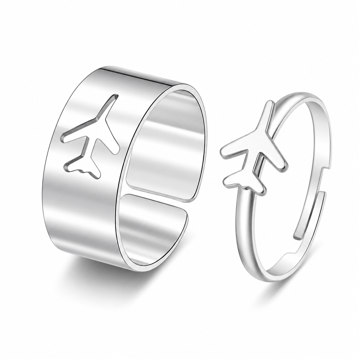 Butterfly Charm Ring Set