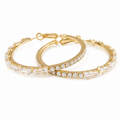Royal Crystal Hoop Earrings – Luxury Zircon Statement Hoops