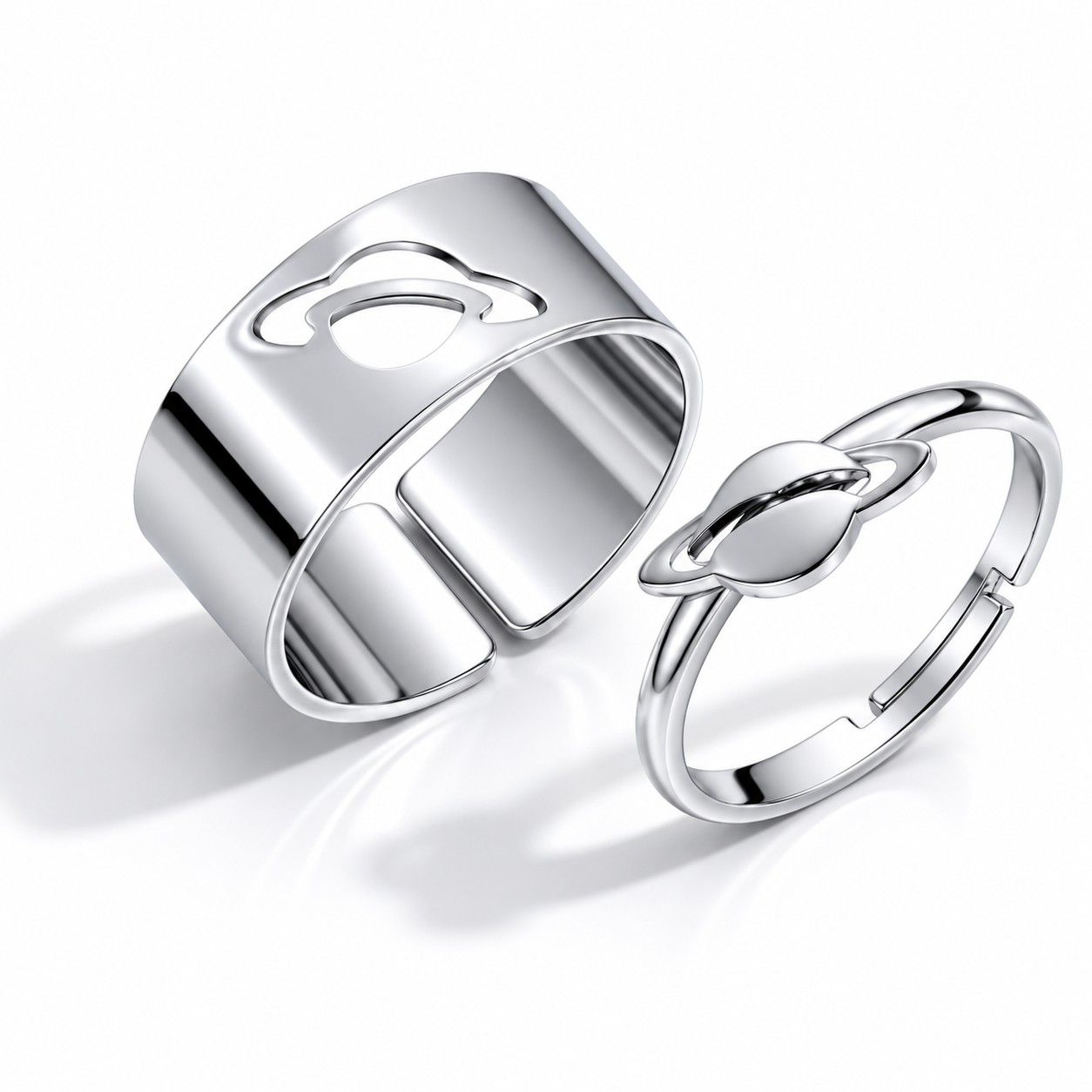 Butterfly Charm Ring Set