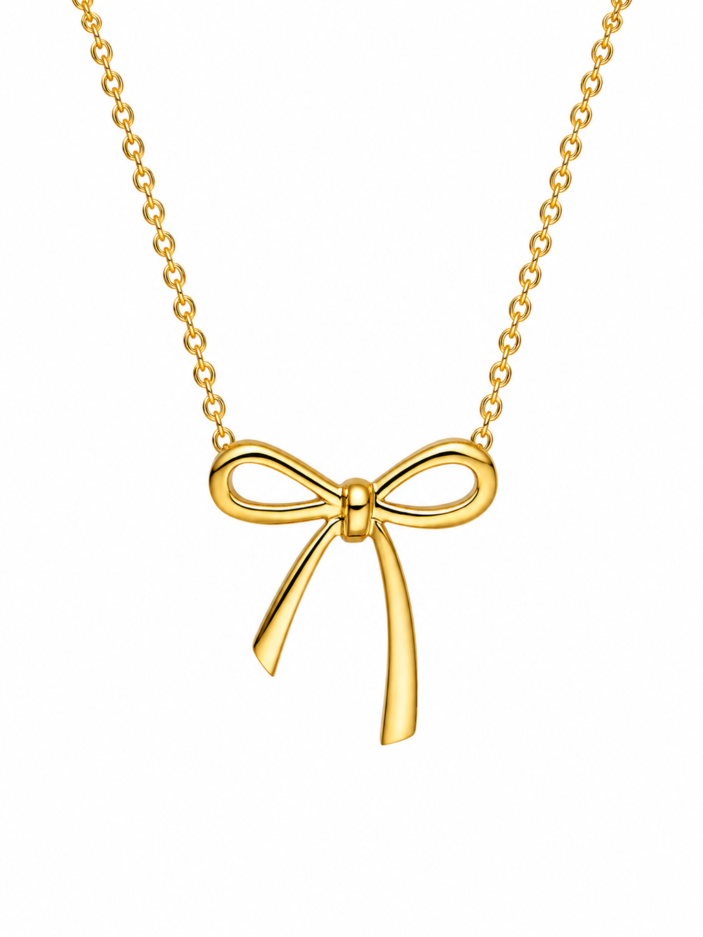 Bow Pendant Color Gold Clavicle Chain