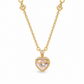 Luxe Crystal Heart Necklace – 18K Gold Plated Sparkling Heart Pendant