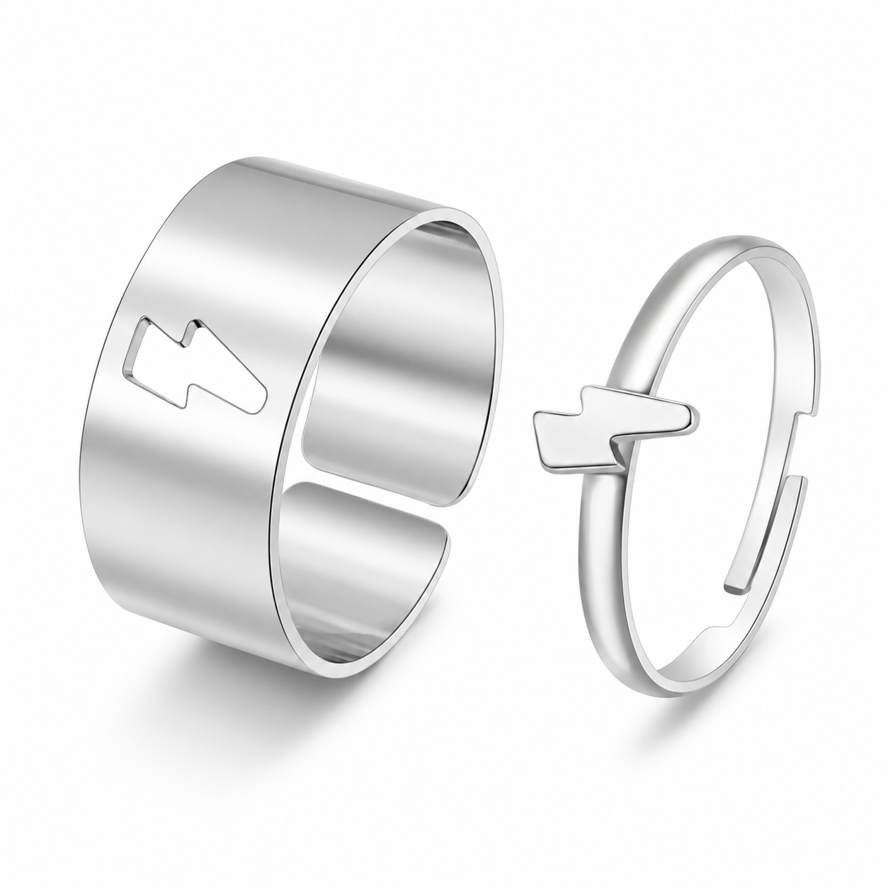 Butterfly Charm Ring Set