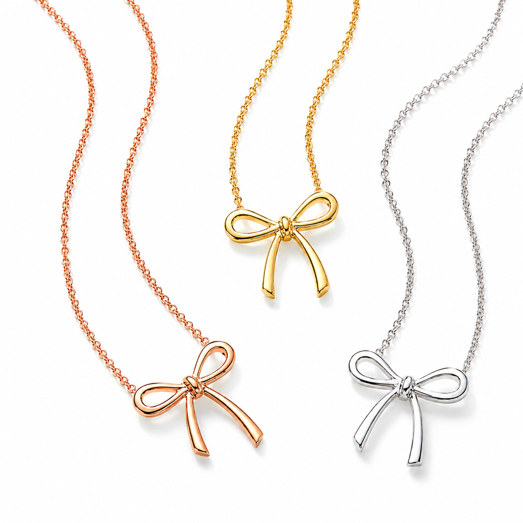 Bow Pendant Color Gold Clavicle Chain