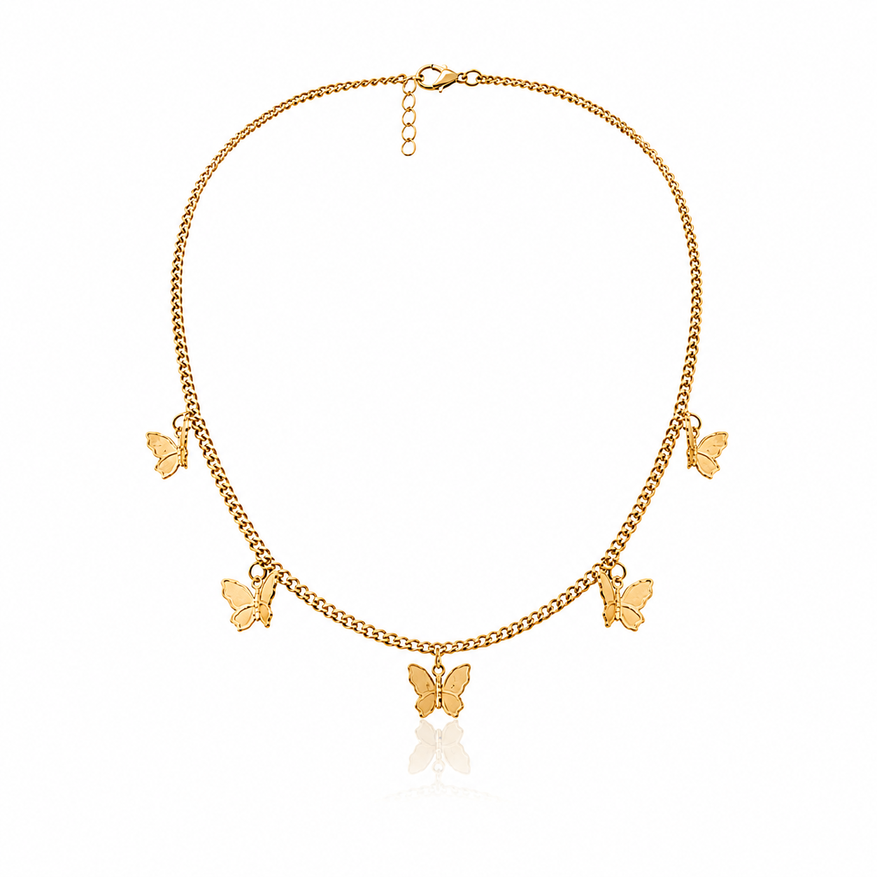 Butterfly Charm Necklace – Elegant Minimalist Gold Pendant